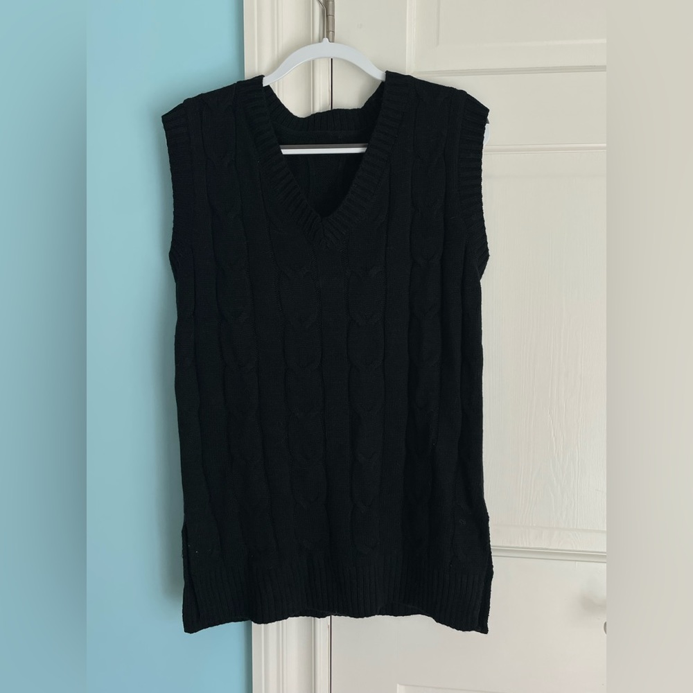 Oversized cable knit dress